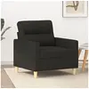 Image de Fauteuil Noir 60 cm Tissu