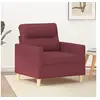 Image de Fauteuil Rouge bordeaux 60 cm Tissu