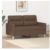 Image de Canapé à 2 places Marron 120 cm Tissu