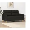 Image de Canapé à 2 places Noir 120 cm Tissu