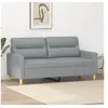 Image de Canapé à 2 places Gris clair 140 cm Tissu