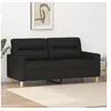 Image de Canapé à 2 places Noir 140 cm Tissu