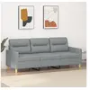 Image de Canapé à 3 places Gris clair 180 cm Tissu