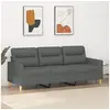 Image de Canapé à 3 places Gris foncé 180 cm Tissu
