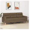 Image de Canapé à 3 places Marron 180 cm Tissu