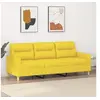 Image de Canapé à 3 places Jaune clair 180 cm Tissu