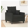 Image de Fauteuil Noir 60 cm Tissu
