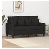 Image de Canapé à 2 places Noir 120 cm Tissu