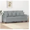 Image de Canapé à 2 places Gris clair 140 cm Tissu