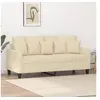 Image de Canapé à 2 places Crème 140 cm Tissu359269