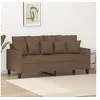 Image de Canapé à 2 places Marron 140 cm Tissu359270
