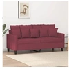 Image de Canapé à 2 places Rouge bordeaux 140 cm Tissu