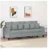 Image de Canapé à 3 places Gris clair 180 cm Tissu