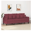 Image de Canapé à 3 places Rouge bordeaux 180 cm Tissu359281