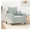 Image de Fauteuil Gris clair 60 cm Velours