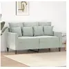 Image de Canapé à 2 places Gris clair 120 cm Velours