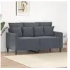 Image de Canapé à 2 places Gris foncé 120 cm Velours