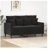 Image de Canapé à 2 places Noir 120 cm Velours359298