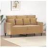 Image de Canapé à 2 places Marron 120 cm Velours