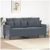 Image de Canapé à 2 places Gris foncé 140 cm Velours