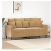 Image de Canapé à 2 places Marron 140 cm Velours