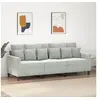 Image de Canapé à 3 places Gris clair 180 cm Velours
