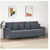 Image de Canapé à 3 places Gris foncé 180 cm Velours
