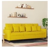 Image de Canapé à 3 places Jaune 180 cm Velours359319
