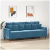 Image de Canapé à 3 places Bleu 180 cm Velours359322