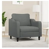 Image de Fauteuil Gris foncé 60 cm Tissu