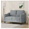 Image de Canapé à 2 places Gris clair 120 cm Tissu