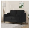 Image de Canapé à 2 places Noir 120 cm Tissu