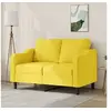Image de Canapé à 2 places Jaune clair 120 cm Tissu
