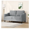 Image de Canapé à 2 places Gris clair 140 cm Tissu