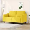 Image de Canapé à 2 places Jaune clair 140 cm Tissu