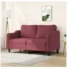 Image de Canapé à 2 places Rouge bordeaux 140 cm Tissu