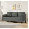 Image de Canapé à 3 places Gris foncé 180 cm Tissu