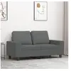 Image de Canapé à 2 places Gris foncé 120 cm Tissu