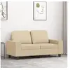 Image de Canapé à 2 places Crème 120 cm Tissu