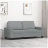 Image de Canapé à 2 places Gris clair 140 cm Tissu
