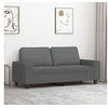 Image de Canapé à 2 places Gris foncé 140 cm Tissu