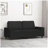Image de Canapé à 2 places Noir 140 cm Tissu