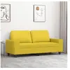 Image de Canapé à 2 places Jaune clair 140 cm Tissu