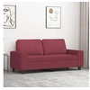 Image de Canapé à 2 places Rouge bordeaux 140 cm Tissu