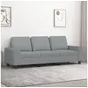 Image de Canapé à 3 places Gris clair 180 cm Tissu