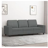 Image de Canapé à 3 places Gris foncé 180 cm Tissu