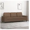 Image de Canapé à 3 places Marron 180 cm Tissu