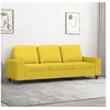 Image de Canapé à 3 places Jaune clair 180 cm Tissu