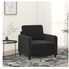 Image de Fauteuil Noir 60 cm Velours
