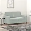 Image de Canapé à 2 places Gris clair 120 cm Velours